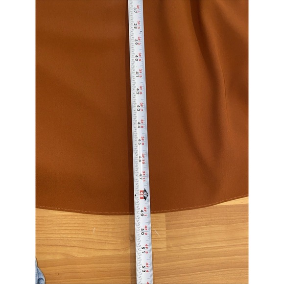 Alexia Admor August Draped Fit & Flare Midi Burnt‎ Rust Dress Size 12 - Picture 12 of 14